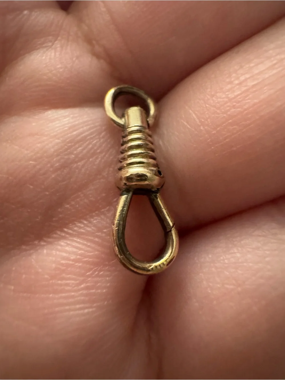Gold Small Dog Clip Clasp Charm Holder